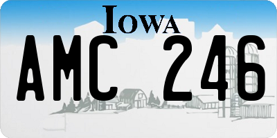 IA license plate AMC246