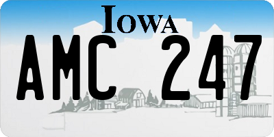 IA license plate AMC247