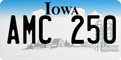 IA license plate AMC250
