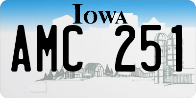 IA license plate AMC251