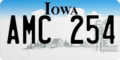 IA license plate AMC254