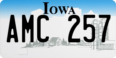 IA license plate AMC257