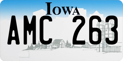 IA license plate AMC263