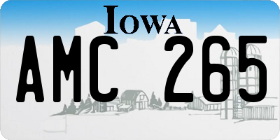 IA license plate AMC265