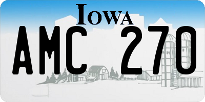 IA license plate AMC270