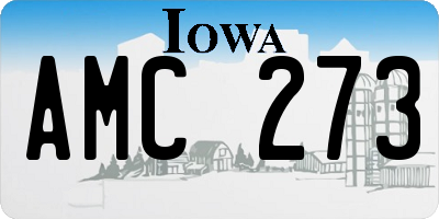 IA license plate AMC273