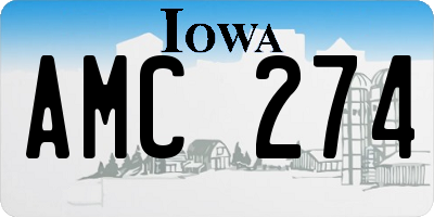 IA license plate AMC274