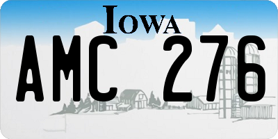 IA license plate AMC276