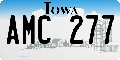 IA license plate AMC277