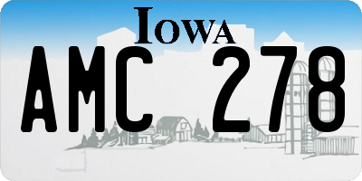 IA license plate AMC278