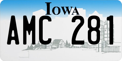 IA license plate AMC281