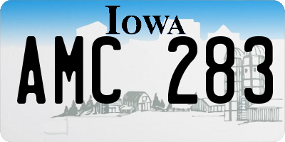 IA license plate AMC283