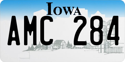 IA license plate AMC284