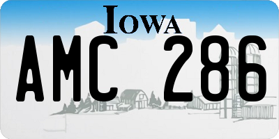 IA license plate AMC286