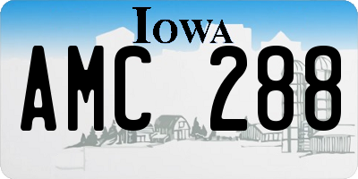 IA license plate AMC288