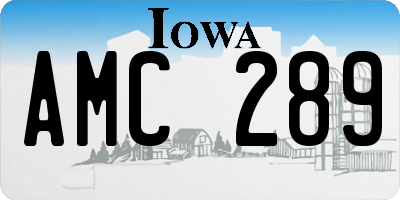 IA license plate AMC289
