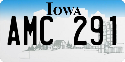 IA license plate AMC291