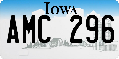 IA license plate AMC296