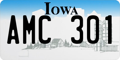 IA license plate AMC301