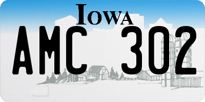 IA license plate AMC302