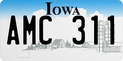 IA license plate AMC311