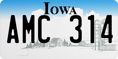 IA license plate AMC314