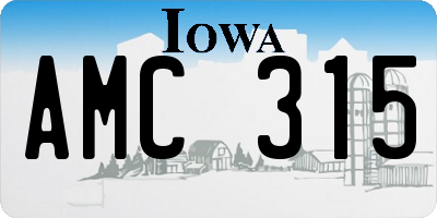 IA license plate AMC315