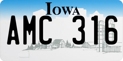 IA license plate AMC316