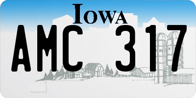 IA license plate AMC317