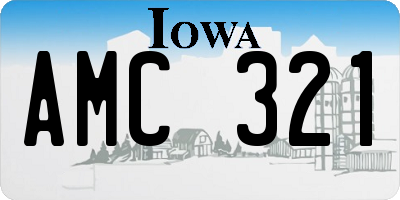 IA license plate AMC321