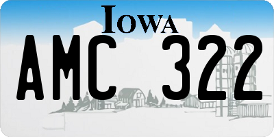 IA license plate AMC322