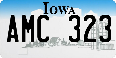 IA license plate AMC323