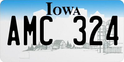IA license plate AMC324