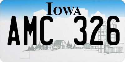 IA license plate AMC326