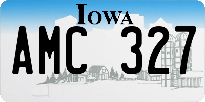 IA license plate AMC327