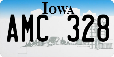 IA license plate AMC328