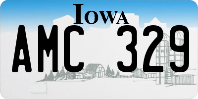 IA license plate AMC329