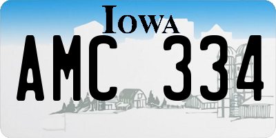 IA license plate AMC334