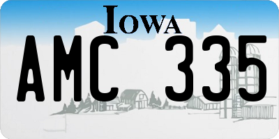IA license plate AMC335