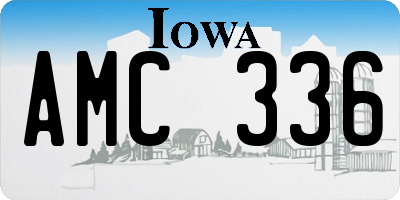 IA license plate AMC336