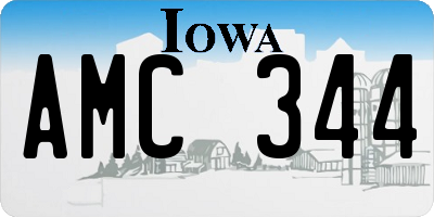 IA license plate AMC344