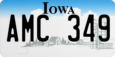 IA license plate AMC349