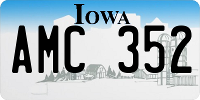 IA license plate AMC352