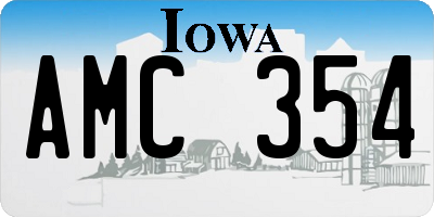 IA license plate AMC354