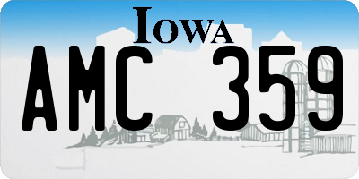 IA license plate AMC359