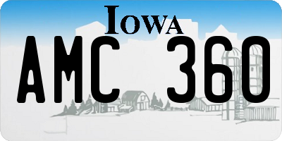 IA license plate AMC360