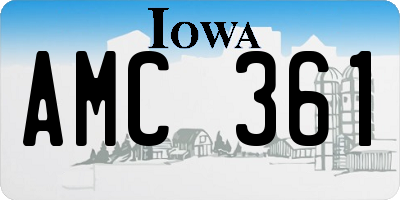 IA license plate AMC361