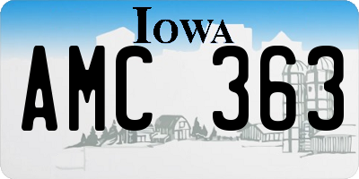 IA license plate AMC363