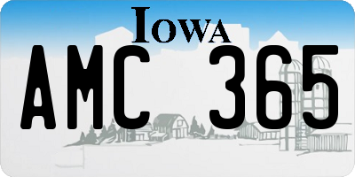 IA license plate AMC365