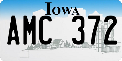 IA license plate AMC372